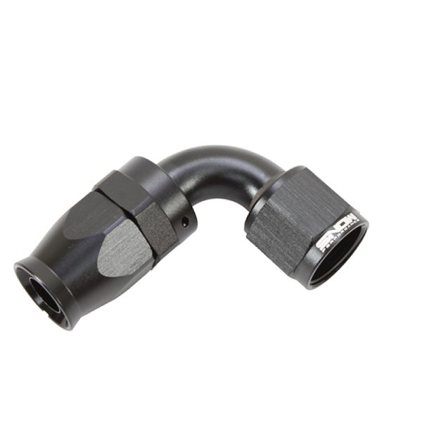 Alternative view of Snow -10AN 90 Degree PTFE Hose End (Black)