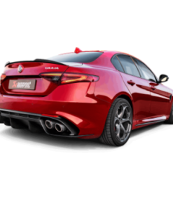 Alternative view of Akrapovic 17-19 Alfa Romeo Giulia Quadrifoglio Evolution Line Cat Back (Titanium)