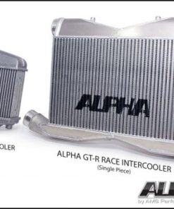 Alternative view of AMS Performance 09-11 Nissan GT-R Alpha Race Front Mount Intercooler w/Logo