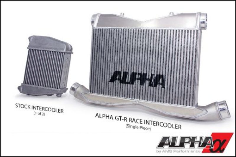 AMS Performance 2012+ Nissan GT-R Alpha Race Front Mount Intercooler w/Logo - Image 2