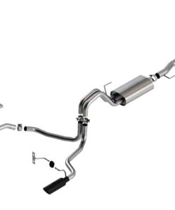 Borla F-150 2021 3.3L CC SB EC STB XL/XLT/Lariat/KR/Plnm/LTD 3/2.25 SRE Cat-Back S-Type BLK CHR Tips