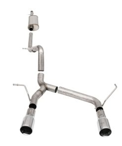 Corsa 07-18 Jeep Wrangler JKU 3.6L Sport 2.75in Cat-Back Exhaust w/ Single 4in Tips