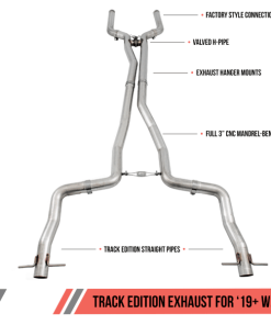 Alternative view of AWE Tuning 2019+ Mercedes-Benz C63/S AMG Sedan (W205) Track Edition Exhaust - No Tips