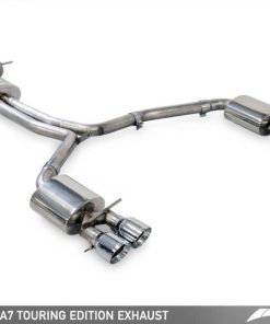 Alternative view of AWE Tuning Audi C7.5 A7 3.0T Touring Edition Exhaust - Quad Outlet Chrome Silver Tips