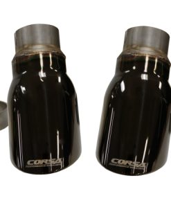 Corsa 15-17 Dodge Charger R/T Pursuit Valance 2.5in Inlet / 4in Outlet Black PVD Tip Kit