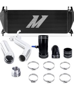 Mishimoto 19+ Ford Ranger 2.3L EcoBoost Intercooler Kit - Black + Polished Pipes