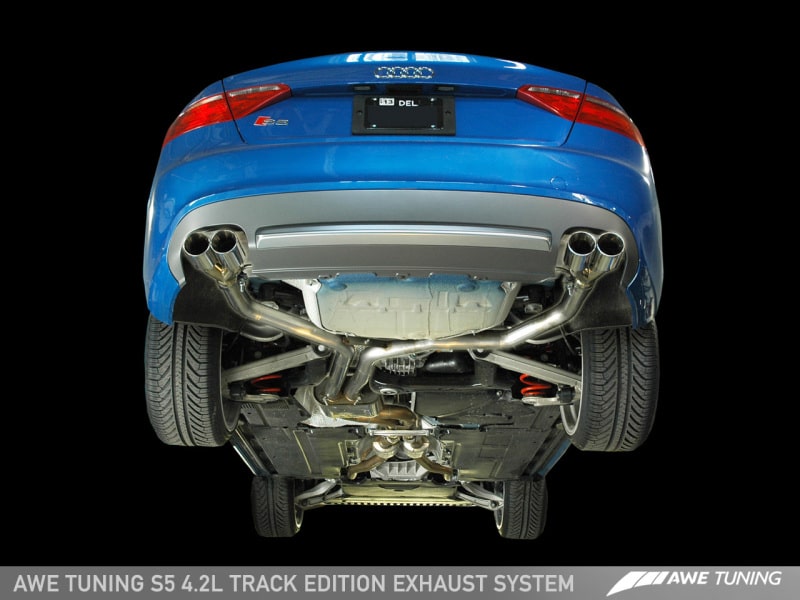 AWE Tuning Audi B8 S5 4.2L Track Edition Exhaust System - Polished Silver Tips - Image 8