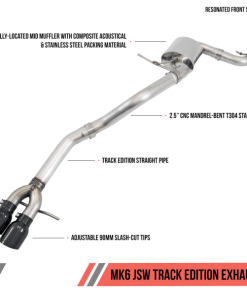 AWE Tuning Mk5 Jetta Mk6 Sportwagen 2.5L Track Edition Exhaust - Diamond Black Tips