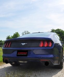 Alternative view of Corsa 15-16 Ford Mustang EcoBoost 2.3T Sport 3in Cat-Back Dual Rear Exit Black Tips