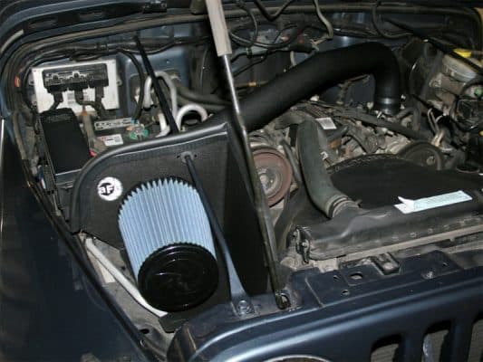 Alternative view of aFe MagnumFORCE Intakes Stage-2 P5R AIS P5R Jeep Wrangler (TJ) 97-02 L4-2.5L