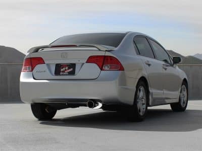 Alternative view of aFe Takeda Exhaust 2.5in Dia 304SS Axle-Back w/Polished Tip 06-11 Honda Civic EX Sedan L4 1.8L