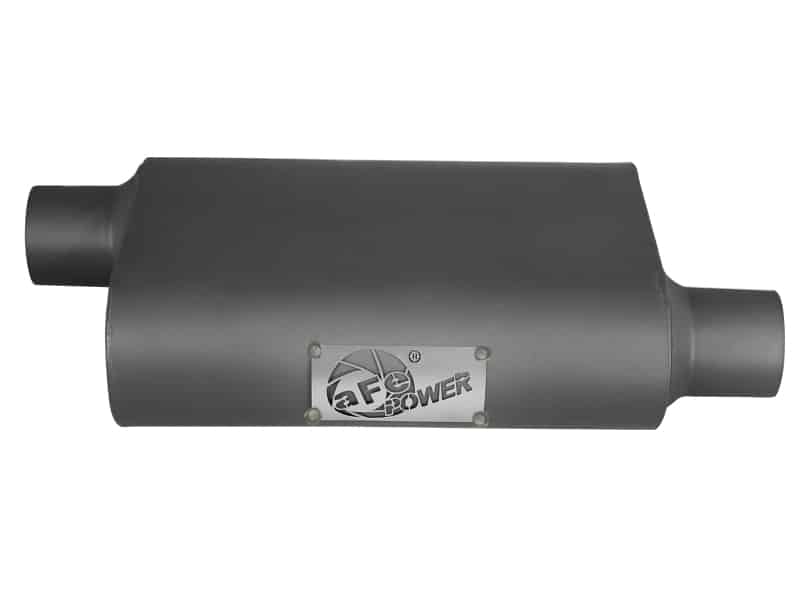 aFe Scorpion Replacement Alum Steel Muffler 2-1/2in In/Out Baffled Offset/Offset 13inL x10inW x4inH - Image 3