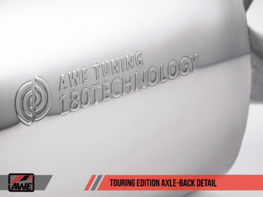 Alternative view of AWE Tuning BMW F3X N20/N26 328i/428i Touring Edition Exhaust Quad Outlet - 80mm Chrome Silver Tips