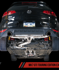 Alternative view of AWE Tuning VW MK7 GTI Track Edition Exhaust - Chrome Silver Tips