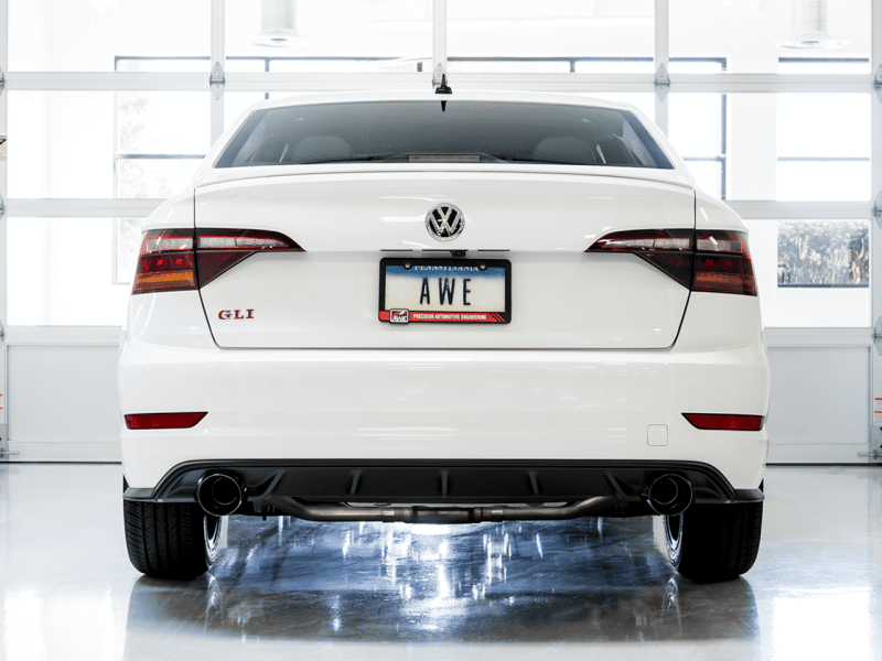 AWE Tuning 18-21 Volkswagen Jetta GLI Mk7 Track Edition Exhaust - Diamond Black Tips (Fits OEM DP) - Image 4