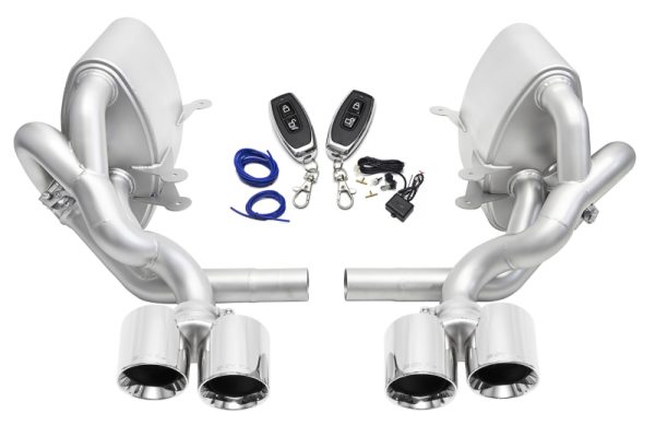 SOUL 05-08 Porsche 997.1 Carrera Valved Exhaust (with PSE) - Polished Chrome Tips