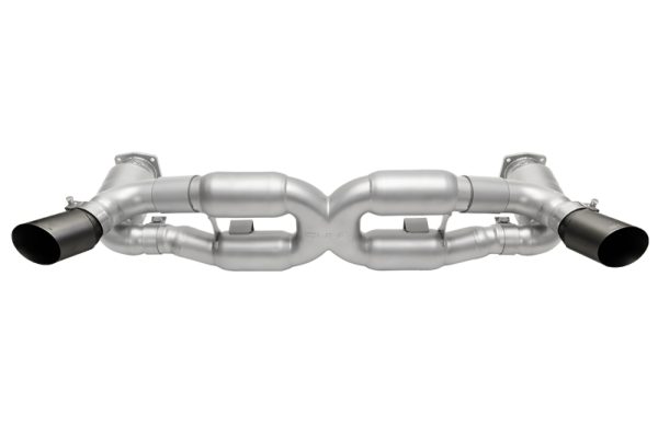 SOUL 10-12 Porsche 997.2 Turbo Sport X-Pipe Exhaust - GT2 Style Satin Black Tips