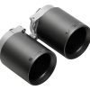 SOUL 17-19 Porsche 991.2 Carrera (w/ PSE) Bolt On Exhaust Tips - 4in Double Wall Satin Black Tips