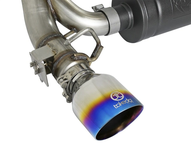 aFe Takeda 3in 304 SS Axle-Back Exhaust System w/ Blue Flame Tip 16-18 Ford Focus RS 2.3L (t) - Image 7