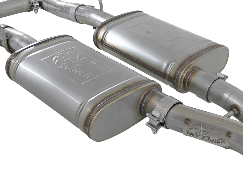 aFe MACH Force-Xp 2-1/2in 304 SS Cat-Back Exhaust 15-21 Dodge Challenger V6-3.6L - Quad Black Tip - Image 4