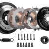 DKM Clutch BMW E34/E36/E39/E46/Z3 (6 Cyl) Ceramic Twin Disc MR Clutch w/Flywheel (650 ft/lbs Torque)