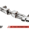 AWE Tuning Porsche 991.2 Turbo Performance Exhaust and High-Flow Cat Sections - Silver Quad Tips
