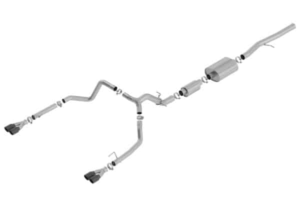Alternative view of Borla 19 Chevrolet Silverado/GMC Sierra 1500 6.2L SS (S-Type) Catback Exhaust - Black Chrome Tips