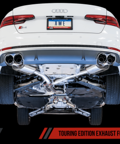 AWE Tuning Audi B9 S4 Touring Edition Exhaust - Non-Resonated (Silver 102mm Tips)