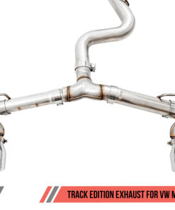 Alternative view of AWE Tuning Mk7 Golf R Track Edition Exhaust w/Chrome Silver Tips 102mm