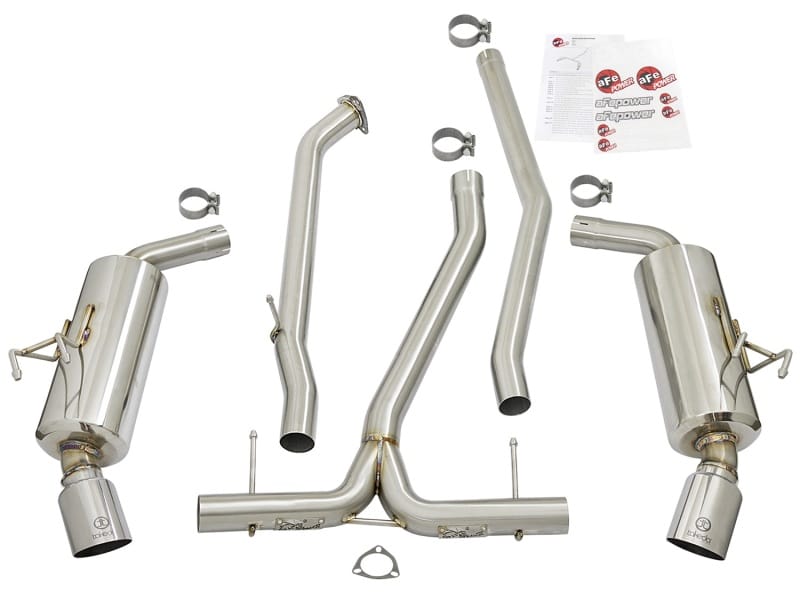 aFe POWER Takeda 16-17 Honda Civic I4-1.5L (t) 2.25-2.5in 304 SS CB Dual-Exit Exhaust Polish Tip - Image 7