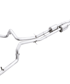 AWE Tuning 22-23 GMC Sierra 1500 AT4X 6.2L 0FG Catback Split Dual (Flat Bumper) - Bashguard(No Tips)