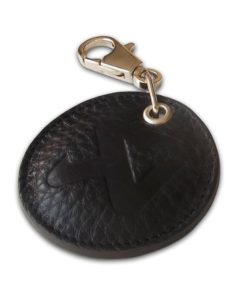 Akrapovic Round Leather Keychain - black