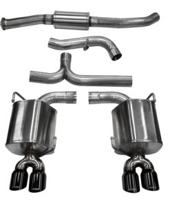 Corsa 11-13 Subaru Impreza Sedan STI 2.5L Turbo Manual Black Sport Cat-Back Exhaust