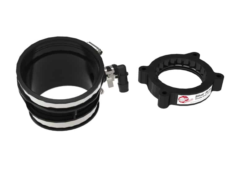 aFe 2020 Vette C8 Silver Bullet Aluminum Throttle Body Spacer / Works With Factory Intake Only - Blk - Image 3