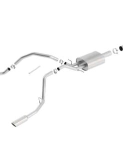 Alternative view of Borla 14 Silv/Sierra 1500 EC Std/CC Short 143.5in WB S-Type Single Split Rear Exit Cat-Back Exhaust