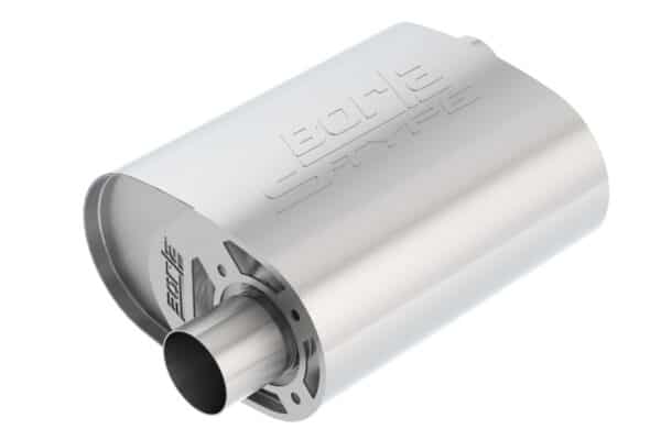 Alternative view of Borla CrateMuffler Ford Coyote 2.5 inch Offset/Offset 12in x 6in x 10.34in S-Type Oval Muffler