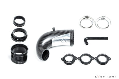 Alternative view of Eventuri Audi RS3 / TTRS Gen 2 LHD Carbon Turbo Inlet w/ No Flange