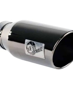 aFe MACHForce XP Exhausts Tips SS-304 EXH Tip 4In x 6Out x 15L Bolt-On (blk chrome)