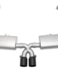 SOUL 17+ Porsche 718 Cayman / Boxster Valved Exhaust - Straight Cut Satin Black Tips