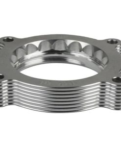 Alternative view of aFe 11-14 Ford Mustang/ 11-14 Ford F-150 V6 3.7L Silver Bullet Throttle Body Spacer - Silver