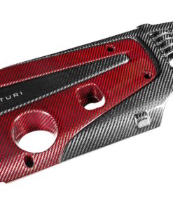 Eventuri Honda FK8 Civic Type R - Red Kevlar / Black Carbon Engine Cover