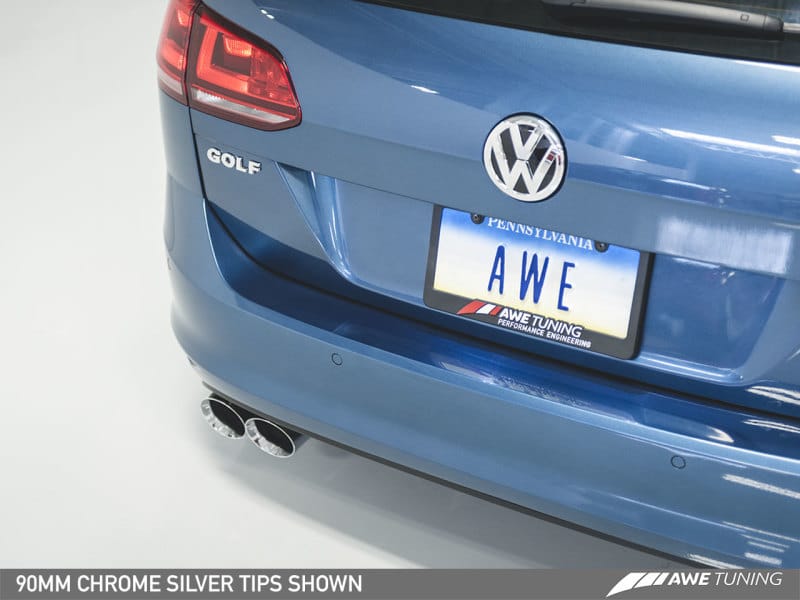 AWE Tuning VW MK7 Golf SportWagen Track Edition Exhaust w/Chrome Silver Tips (90mm) - Image 13