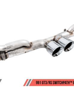 Alternative view of AWE Tuning Porsche 991 GT3 / RS SwitchPath Exhaust - Chrome Silver Tips