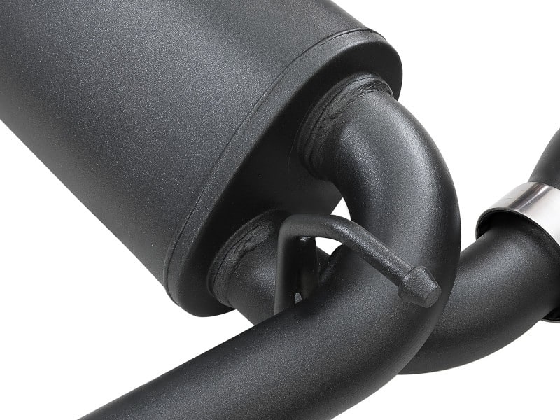 aFe Rebel Series 409 Stainless Steel Cat-Back Exhaust 18-21 Jeep Wrangler JL 2.0L (t) - Black Tip - Image 4