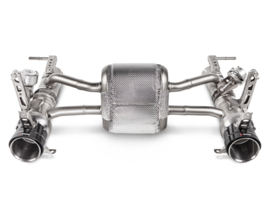 Alternative view of Akrapovic 16-17 Ferrari 488 GTB/488 Spyder Slip-On Line (Titanium) w/ Carbon Tips