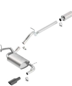 Alternative view of Borla 12-16 Jeep Wrangler 3.6L AT/MT 4DR 4WD S SQ RL AC SR 2.5in 2in TIP 3.5inx3.28in Black Chrome