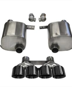 Corsa 2014 Chevy Corvette C7 Coupe 6.2L V8 AT/MT 2.75in Valve-Back Dual Rear Exit Black Xtreme Exht