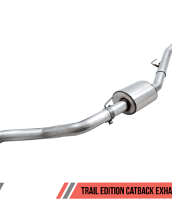 Alternative view of AWE Tuning 20-21 Jeep Gladiator JT 3.6L Trail Edition Cat-Back Exhaust