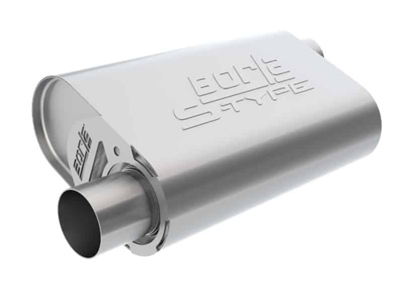 Borla CrateMuffler SBC 283/327/350 2.25 inch Offset In/Out 14in x 4.35in x 9in Oval S-Type Muffler - Image 2