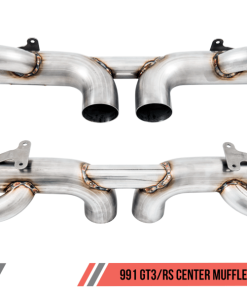 AWE Tuning Porsche 991 GT3 / RS Center Muffler Delete - Diamond Black Tips